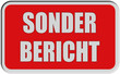 Sticker rot eckig rel SONDER BERICHT