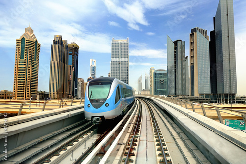 Photo: Dibai. Metro and skyscrapers Dibai. Metro and skyscrapers