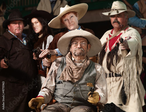 Photo: Old West Bandit with Gang Old West Bandit with Gang