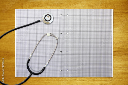 Photo: stethoscope graph paper stethoscope graph paper