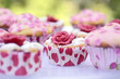 Foto: Muffin mit Marzipan Rose Muffin mit Marzipan Rose