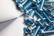 Assorted bolts closeup