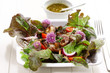 Spring salad with mushrooms