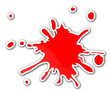 Sticker Farbklecks rot