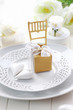 Luxury place setting in white Luxury place setting in white
