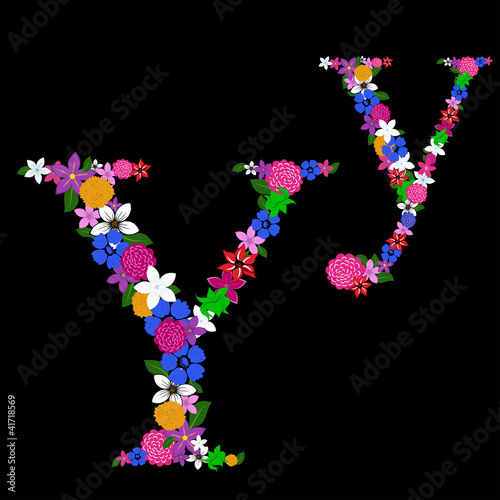 Vektor: floral letter floral letter