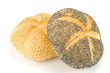 Mohnbrötchen und Sesambrötchen