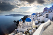 Santorini with Traditional Churches in Oia, Greece