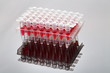 Cassette with test tubes