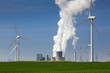 green energy against power plant