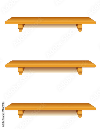 Vector: Oak Wood Wall Shelves. Add your favorite books and treasures. Oak Wood Wall Shelves. Add your favorite books and treasures.