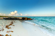 Caribbean beach in Mexico at sunset