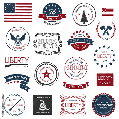 Vector: American revolution designs American revolution designs