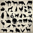 Vintage animal template set