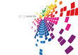 Abstract bright Multicolor background pixel mosaic vector