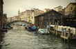 Along an unknown canal in Venice, Italy