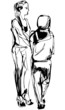 a sketch two girls in pantaloons cost communicate