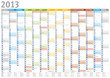Vector: Kalender 2013 (Dezember 2012 bis Januar 2014) mit Ferien Kalender 2013 (Dezember 2012 bis Januar 2014) mit Ferien