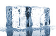 Pair of blue ice cubes