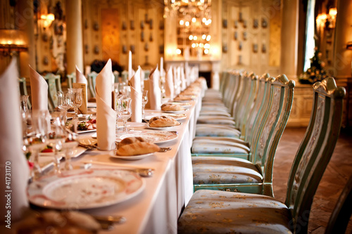 Photo: Table served in a restaurant Table served in a restaurant