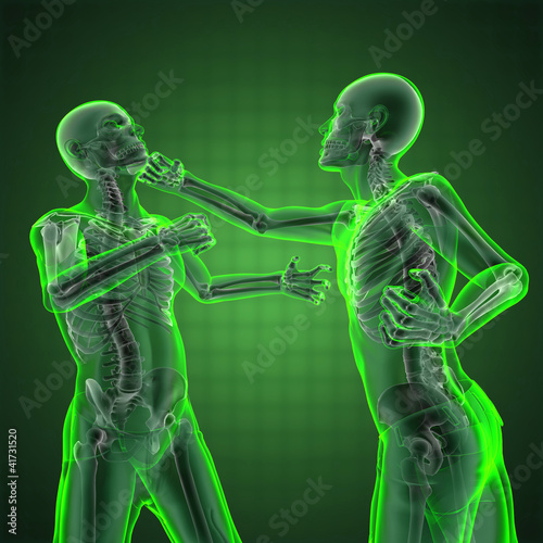 Illustration: Boxing men Boxing men