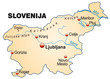 map of slovenia with capitals map of slovenia with capitals
