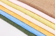 towels on white background