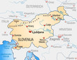 map of slovenia with neighboring countries in orange map of slovenia with neighboring countries in orange