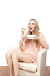 Photo: Beautiful healthy woman with salad Beautiful healthy woman with salad