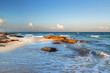 Idyllic beach of Caribbean Sea in Mexico