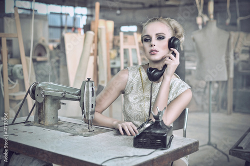 Photo: Sexy woman with a phone Sexy woman with a phone