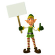 Illustration: Christmas Elf with Sign Christmas Elf with Sign