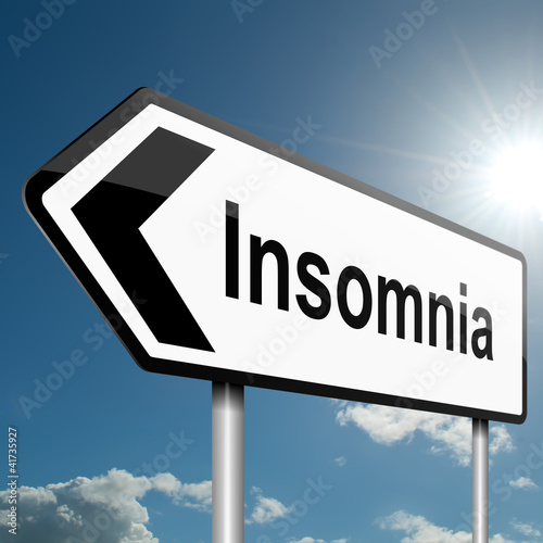 Illustration: Insomnia concept. Insomnia concept.