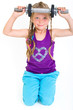 Kind mit Hantel Kind mit Hantel