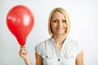 Woman with balloon