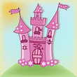 Vector: The beautiful pink castle The beautiful pink castle