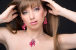 Close-up portrait of a fresh and beautiful young fashion model