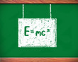 E=mc² Albert Einsteins on blackboard E=mc² Albert Einsteins on blackboard