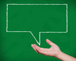 Handle a blackboard. Handle a blackboard.