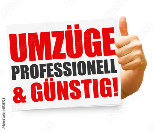 Photo: Umzüge professionell und günstig! Button, Icon Umzüge professionell und günstig! Button, Icon
