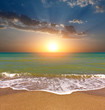 sunset on sea