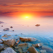 sunset over sea