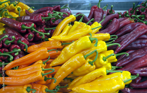 Photo: yellow red and orange peppers yellow red and orange peppers