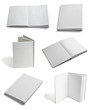 leaflet notebook textbook white blank paper template
