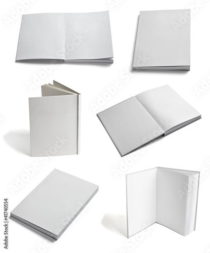 Foto: leaflet notebook textbook white blank paper template leaflet notebook textbook white blank paper template