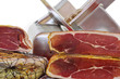 jambon crue et trancheuse
