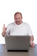Man and Laptop happy