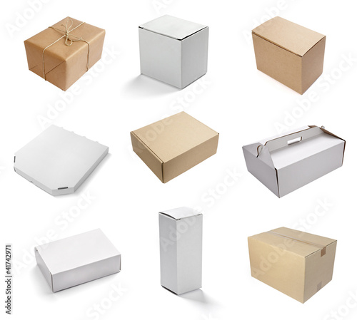 Photo: blank white box container blank white box container