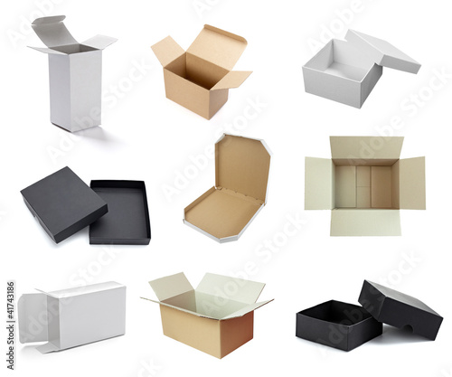Photo: blank white box container blank white box container