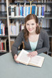 Photo: Female student studying Female student studying